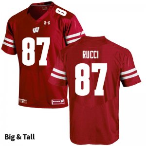 Men's Wisconsin Badgers NCAA #87 Hayden Rucci Red Authentic Under Armour Big & Tall Stitched College Football Jersey KR31F87AP